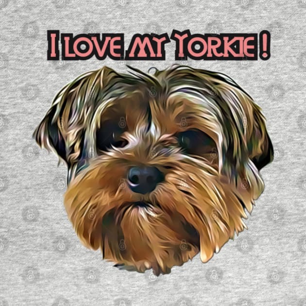 I love my Yorkie by AdrianaHolmesArt